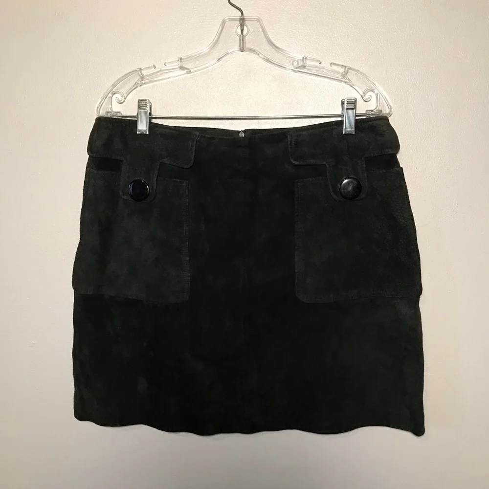 Vintage INC International Concepts Women's Skirt Size 12 Y2K Suede Mini Lined - Picture 6 of 9